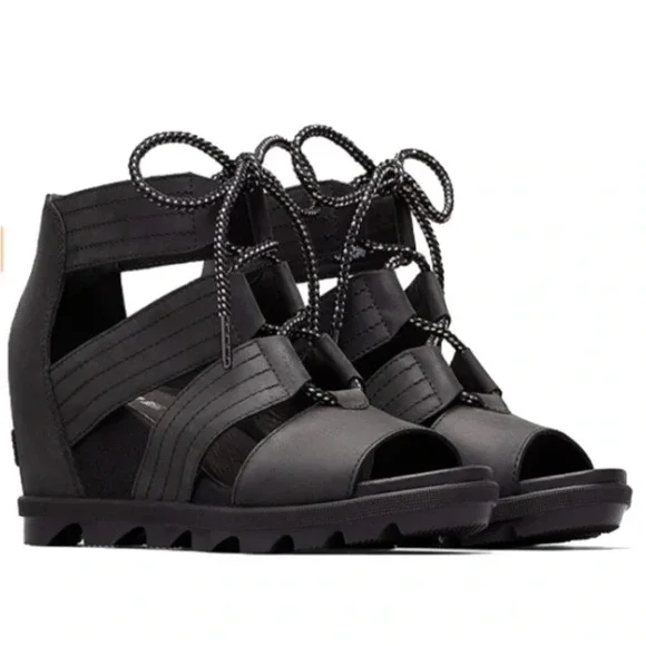 Sorel Joanie II Blace Lace Sandals - Picture 1 of 6